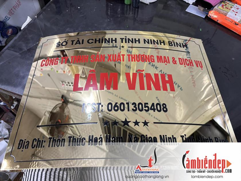 Làm Biển Công Ty Lấy Ngay Trong 30 Phút: Đẹp, Chuẩn thông tin Thuế, Giá Rẻ