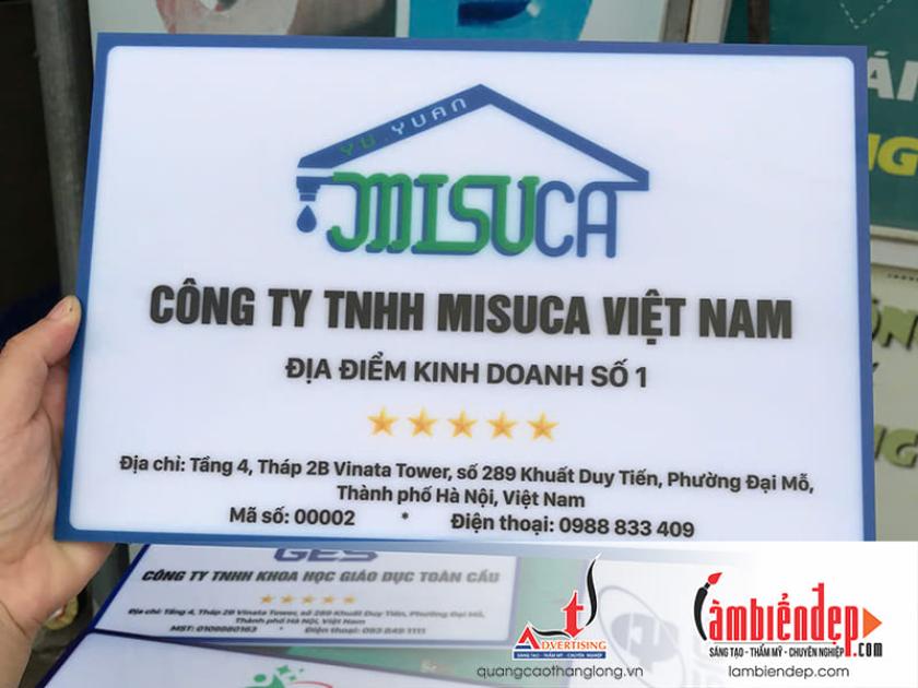 Làm Biển Công Ty Lấy Ngay Trong 30 Phút: Đẹp, Chuẩn thông tin Thuế, Giá Rẻ