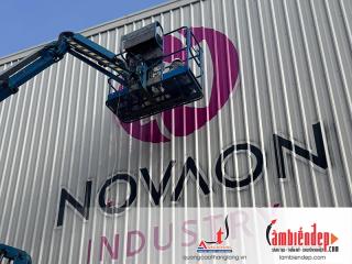 Thi công sơn logo, vẽ chữ trên tôn, nhà xưởng khu công nghiệp uy tín